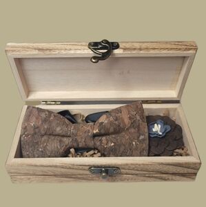 Cork Bowtie with wooden Flower *Unisex*